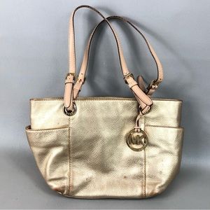 Michael Kors Metallic Gold Hand Bag Purse